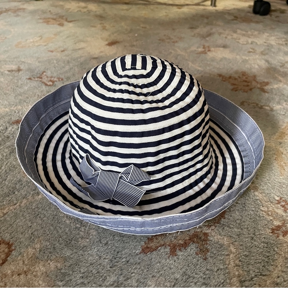 Navy and White Summer Hat